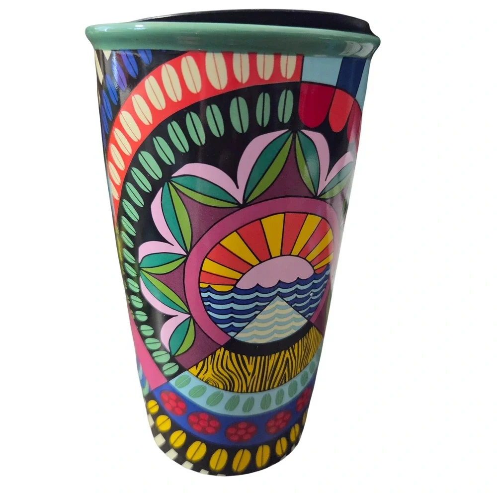 Starbucks Coffee Stories Jessie & Katey Ceramic Travel Tumbler 12oz With Lid